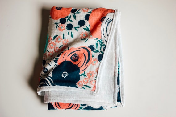 Extravagant Flower Crib Quilt - Muslin Gauze