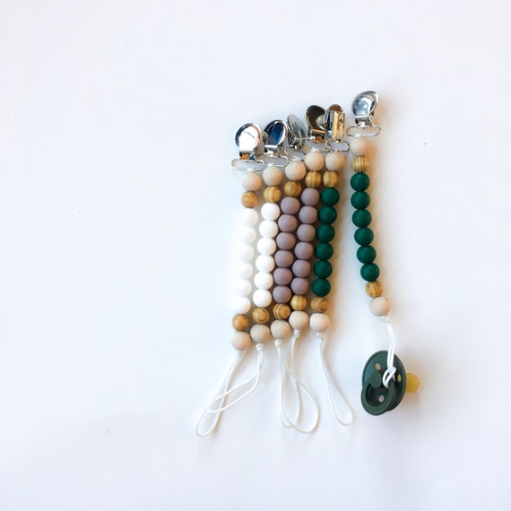 NEW SPRING LINE - Silicone Pacifier Clip (pacifier Not included)