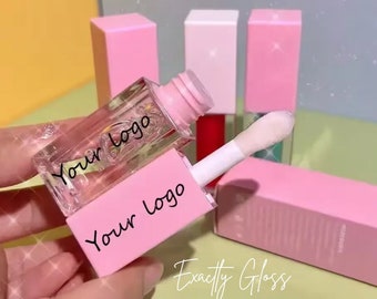 Pink Private Label Großhandel Private Label Lippenpflege-Lippenöl, Private Label, fügen Sie Ihr eigenes Logo hinzu, Lippenpflegeöl Großhandel mit duftendem Lippenöl