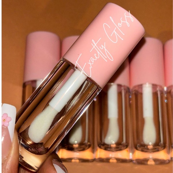 Wholesale pink lipgloss tube wand, wholesale clear and pink lip gloss wand tube 5ml empty lip gloss tubes bulk