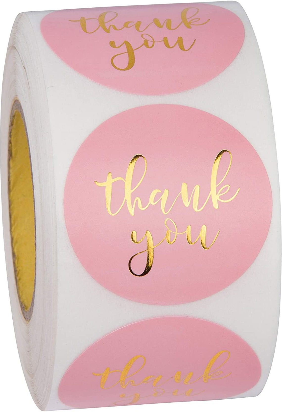 Thank You Stickers Bulk Pack of 1000 Pink Thank You Stickers Etsy