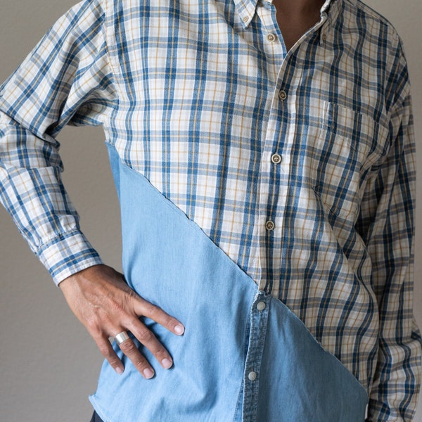 Upcycled Mens Shirt Etsy