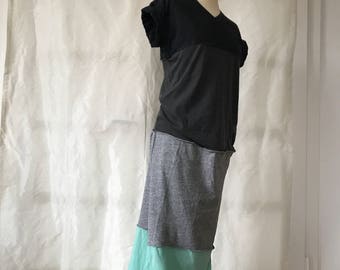 Upcycled Patchwork Dress Women | Bohemian Tunic Summer Beach Dress | Shabby Chic Sustainable Fair Fashion | Slow Fashion One of a Kind