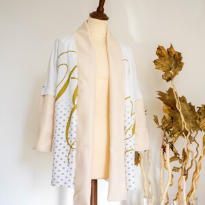 Upcycled womans clothing, Bohemian vintage dress, boho kimono, hipster dress, Shabby Chic, kimono robe, loose oversize cardigan, patchwork