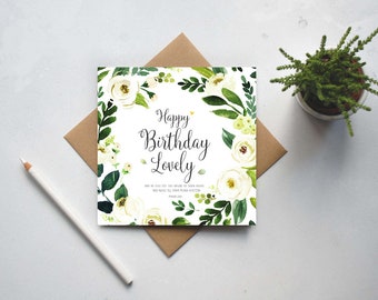Happy birthday lovely - Psalm 20:4 - Best friend birthday card - Birthday card - Scripture Bible verse Happy birthday card - (GC156)