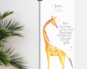 Personalized Jeremiah 1:5 Nursery Print, Baby Dedication Gift