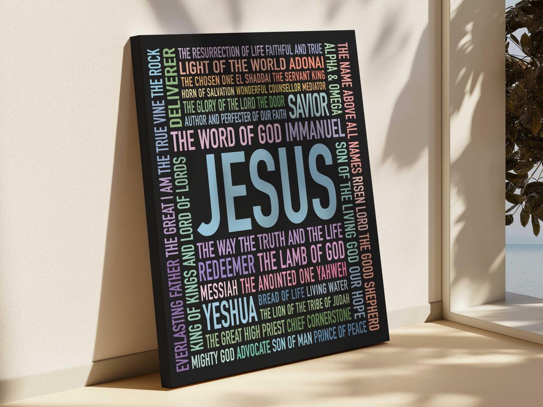 Jesus Canvas Art Print: Names of God Wall Art - Etsy UK