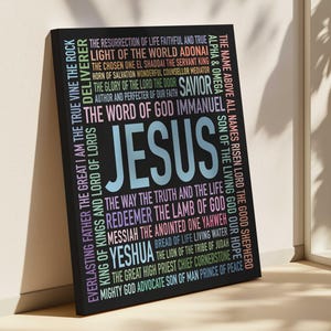 Jesus Canvas Art Print: Names of God Wall Art - Etsy UK