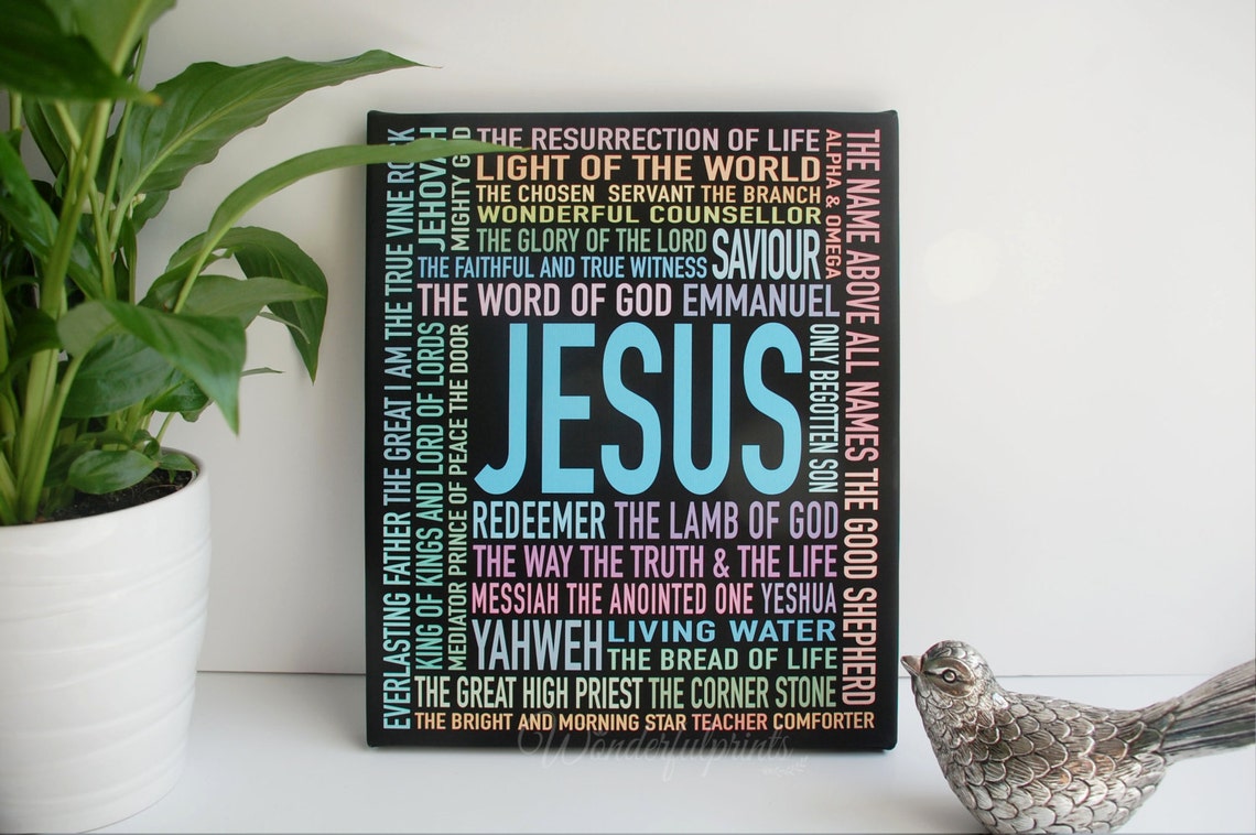 Jesus Wall Art Names of God Bible Verse Prints Bible Verse Etsy UK