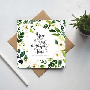 Nana Nan verjaardagscadeau, Nana verjaardagskaart, Nan Card, Nana Nan Moederdagkaart, bedankt Nana-kaart, Nanna-kaart, beste Nana-kaart, Nan cadeau