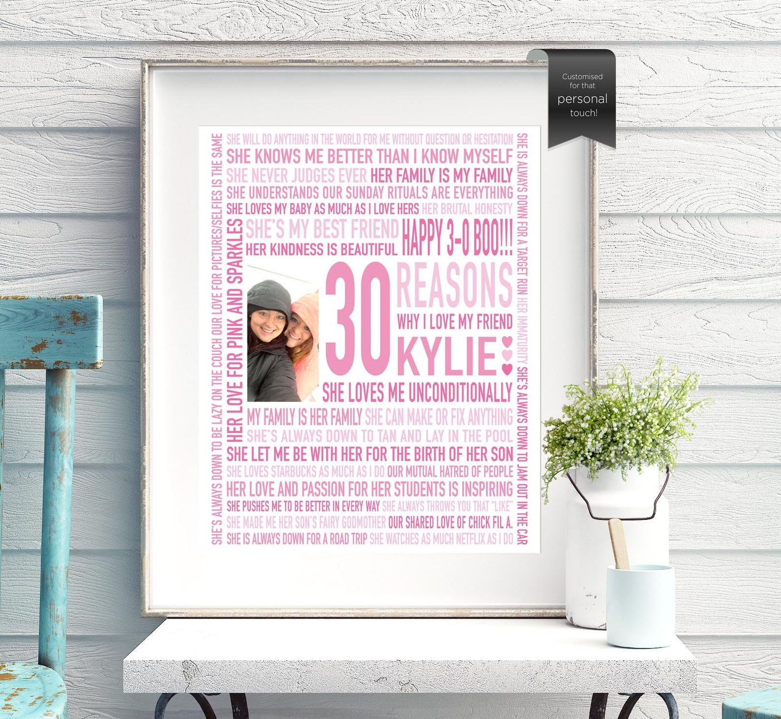 DIGITAL File 30 Reasons Why I Love You / BFF Gift / Best Etsy