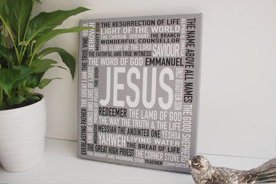 Jesus Art Print, Names of God Jesus Wall Art, Christian Prints ...