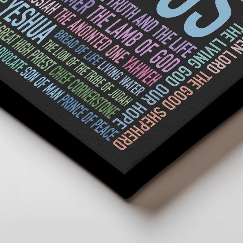 Jesus Canvas Art Print: Names of God Wall Art - Etsy UK