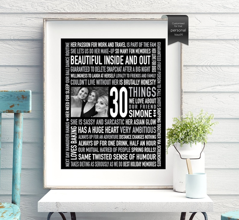 Printable Best Friend Gift 30 Reasons Why We Love You | Etsy