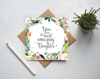 Daughter Birthday Card: Daughter Gifts from Mom Mum