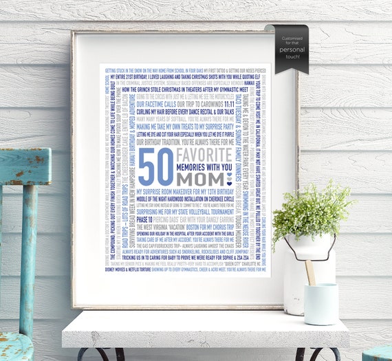 50e voor moeder 50 moeder Etsy Nederland