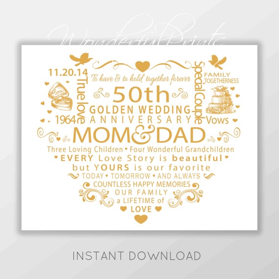 Printable Personalised Custom 11x14 Word Art Mom Dad Mum And Etsy