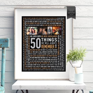 50th Birthday Gift for HER, For Best Friend,For Women, 50 MEMORIES, DIGITAL File, 50 Reasons Why We Love You, For Mom, For Sister