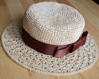 Crochet Women/'s Sun HatDune hatHat with BrimSummer Beach HatCotton Beach HatShell Stitch HatWomen/'s Beach HatSummer HatGift for her