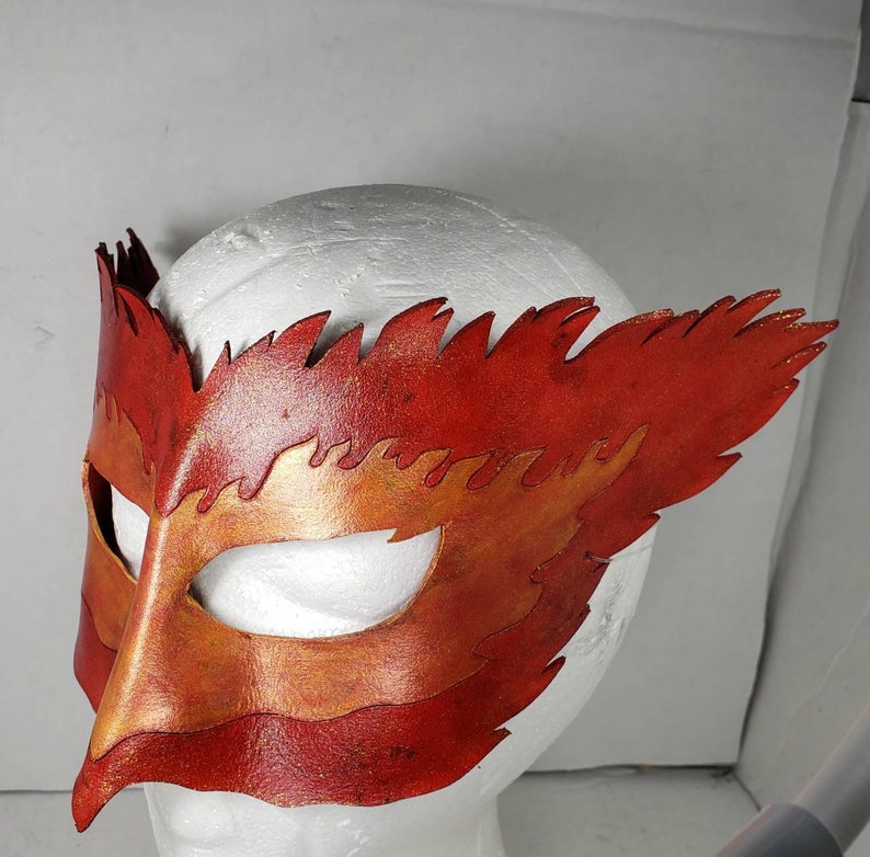 Phoenix Cosplay Halloween Masquerade Leather Mask image 0