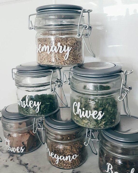 Custom Pantry Labels, Small Labels, Spice Jars, Herb Labels, Spice