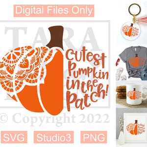 Cutest Pumpkin In The Patch, Halloween, Halloween Baby, Spooky Season, Pumpkin, Cute Baby, Gift for, SVG, PNG, Cut File, Digital Download