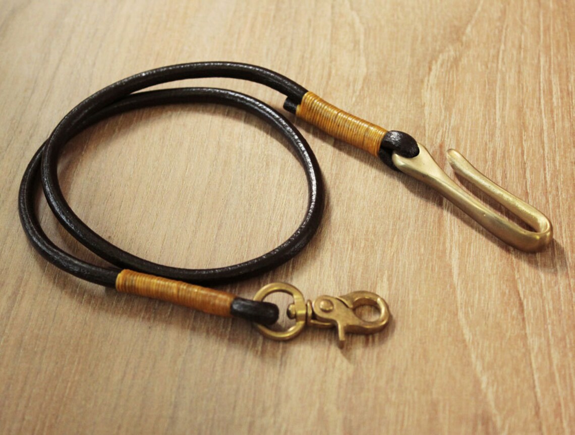 Leather LanyardLanyard leather strapLeather key fob Etsy