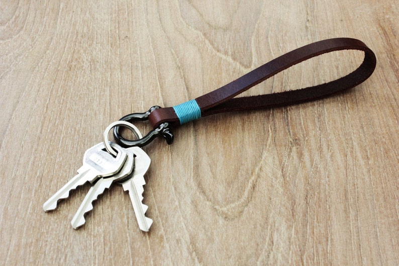 Leather Key Chain Bracelet Keychain Wrist Leather Bracelet Etsy