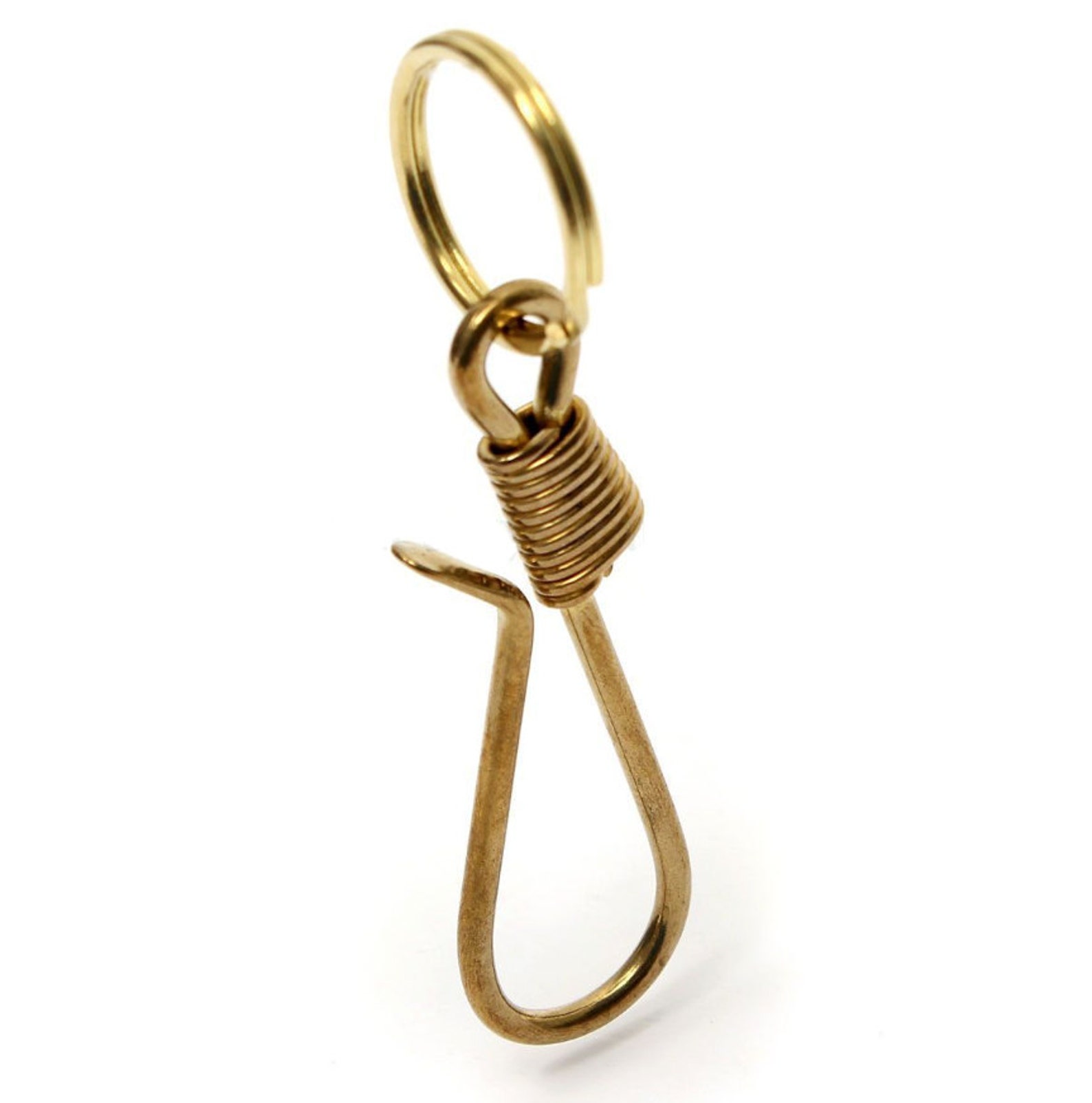 Solid Brass Key Chain Keyring 68mm/2.67 Clip in Belt Etsy