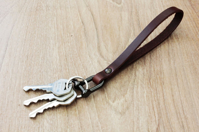 Leather Key Chain Bracelet Keychain Wrist Leather Bracelet Etsy