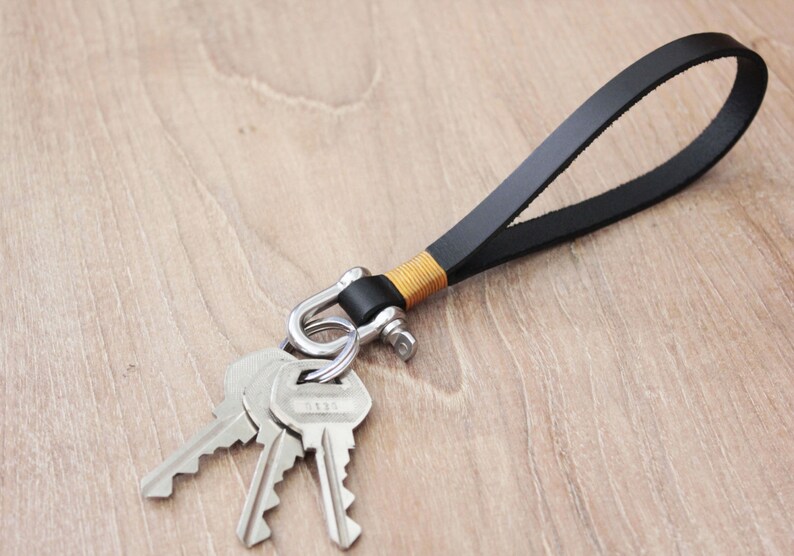 Leather Key Chain Bracelet Keychain Wrist Leather Bracelet Etsy