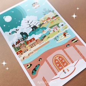 Thousand Year Door Map 12x18 poster print REMASTERED