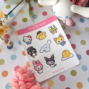 Sangria Squad sticker sheet