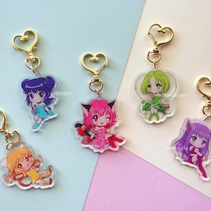 Mew Mew acrylic charm keychains