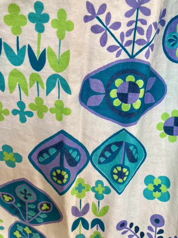 TRUE VINTAGE Early 60s Country Atomic Print Sundress--Small View 6