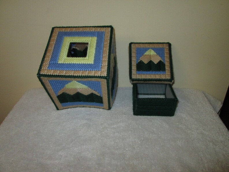 Mountain Forest Tissue Topper and Storage Box #412 - Etsy