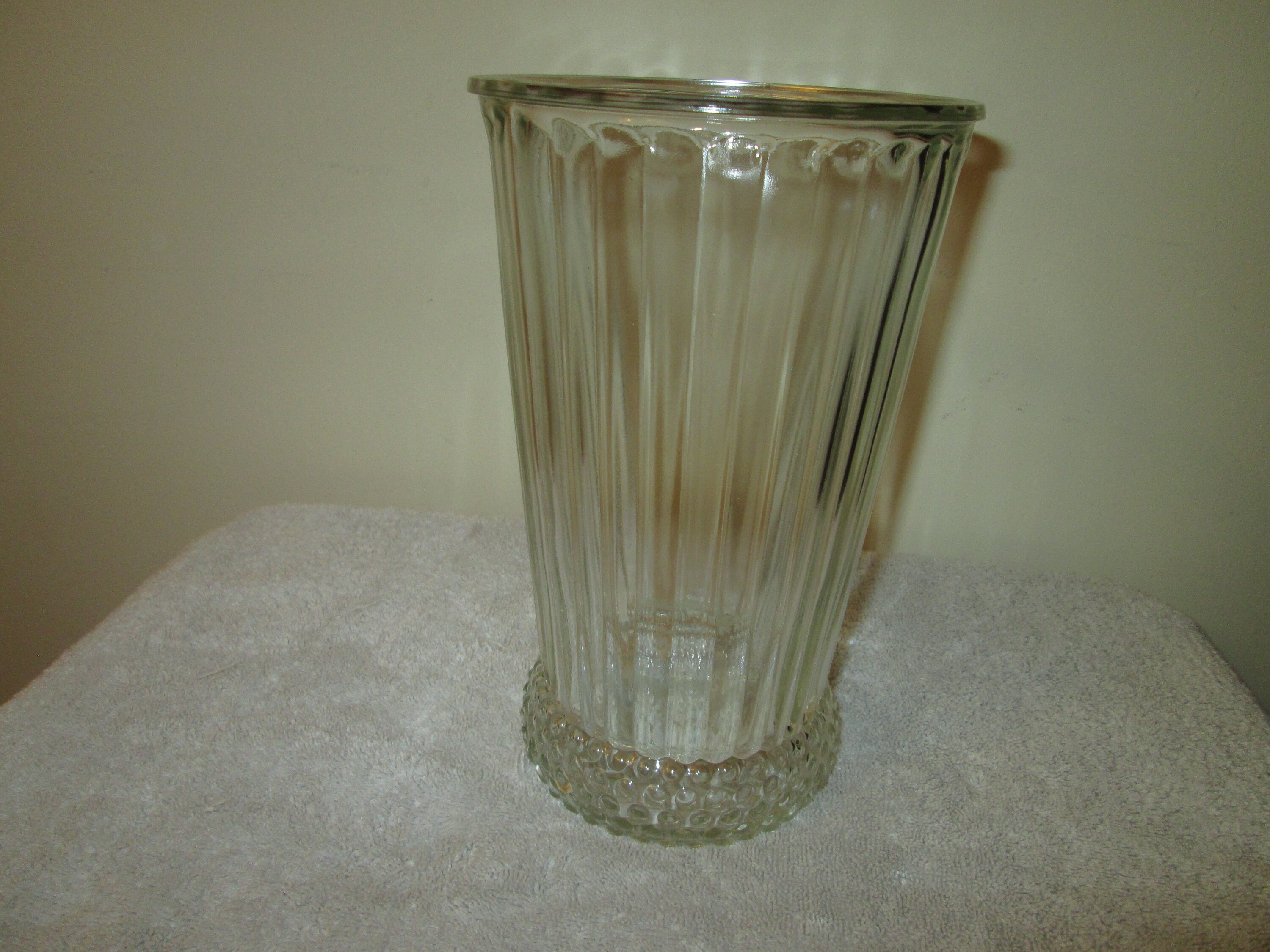 Vintage Wide Mouth Vase With Beaded Design on Bottom Etsy