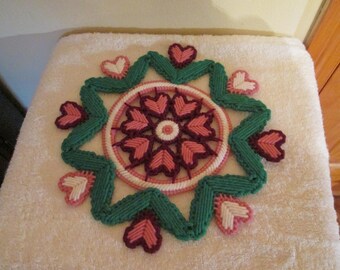 Hearts and Flowers Doily