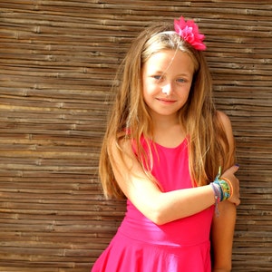 Flowergirl fuchsia dress - pink dress for girls - summer twirly hot pink dress - pink ballerina dress -