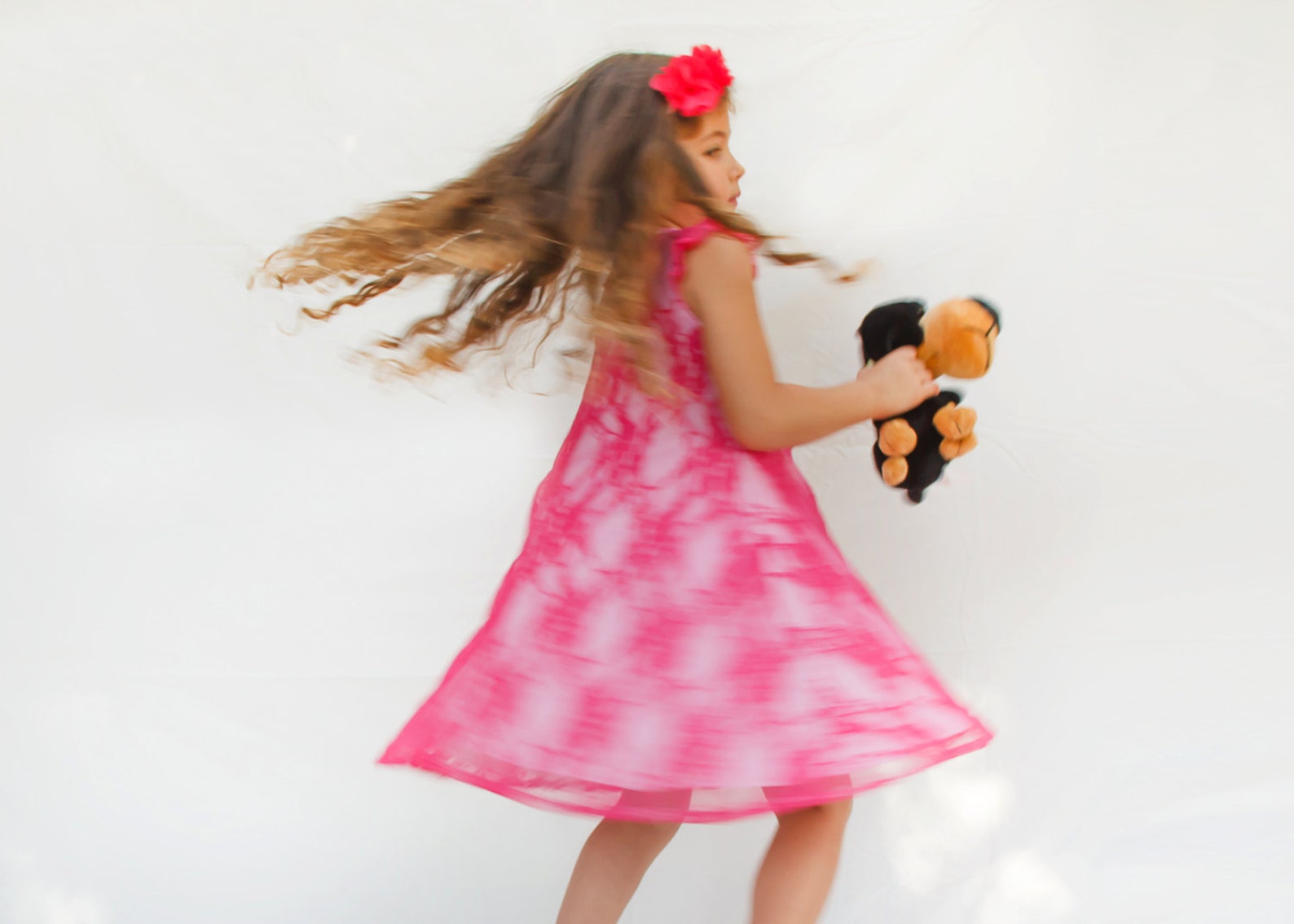 Cute Sleeveless Pink Girls' Party Dress