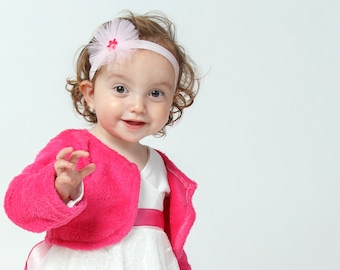 Pink Fleece jacket for baby girls - Baby shower gift idea