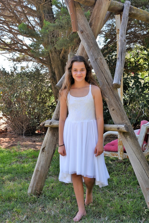 teens white dress