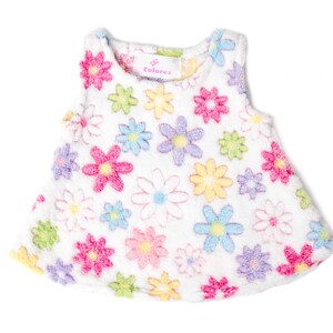 Floral jumper dress for baby girls - Fleece dress for baby girls -  - first birthday dress - shower baby dress
