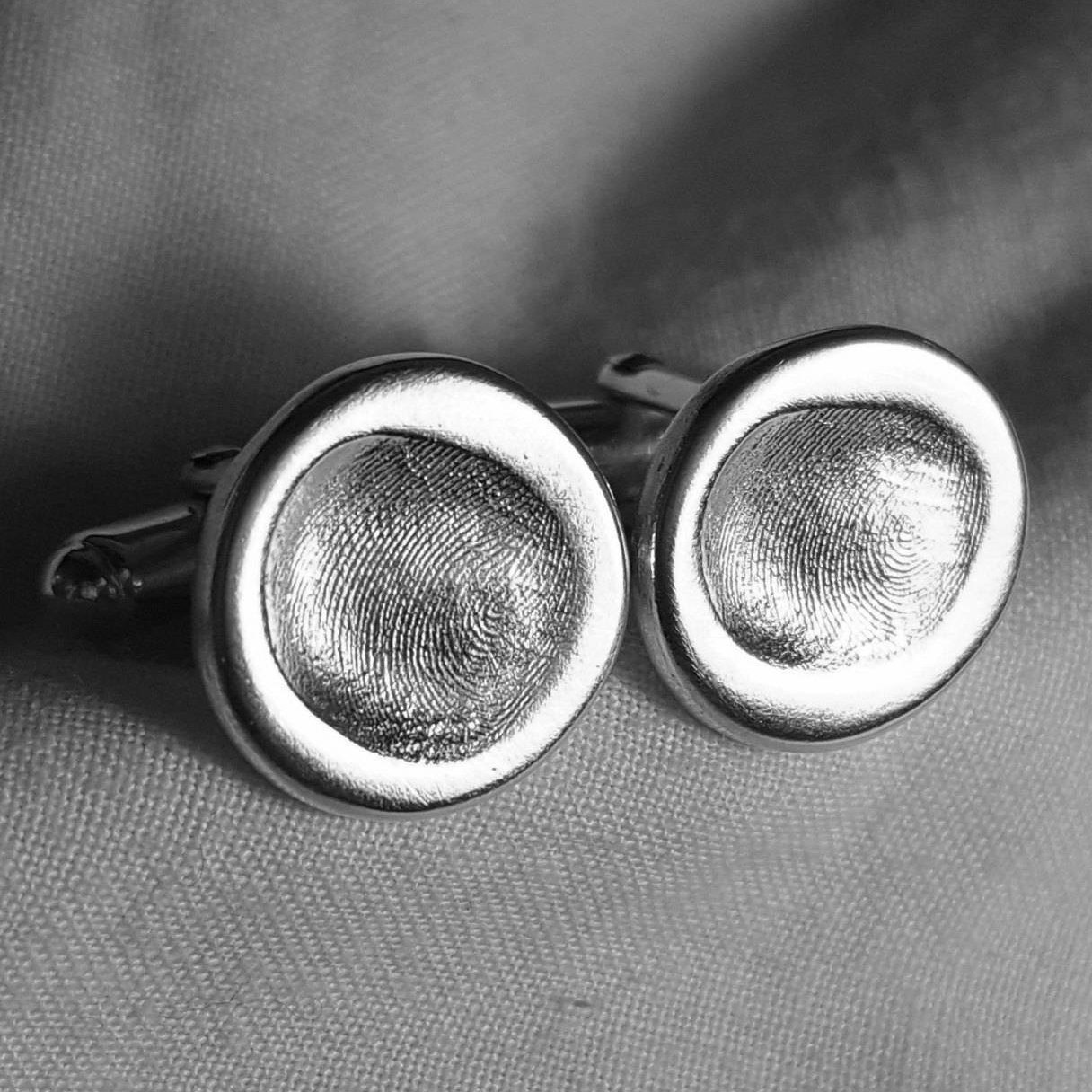 Fingerprint Cufflinks - Fingerprint Cuff Links Personalised Gifts For Dad Wedding Present Father’s Day