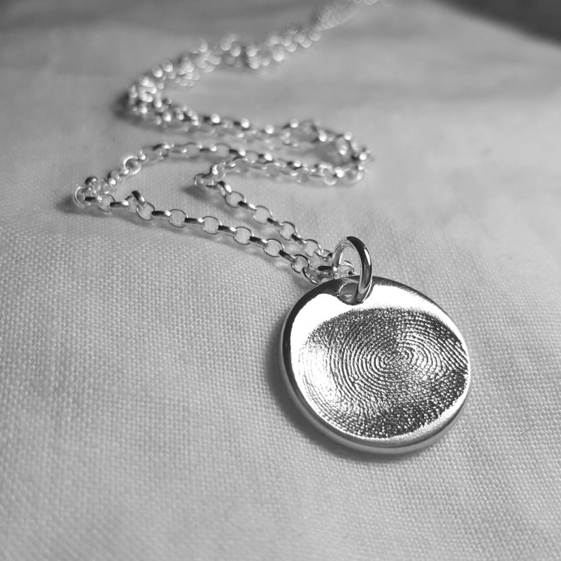 FINGERPRINT NECKLACE PENDANT Fingerprint Jewelry Etsy