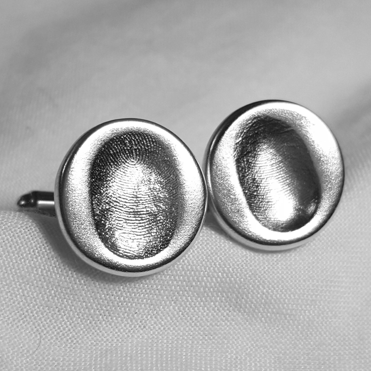 Fingerprint Cufflinks - Thumbprint Cufflinks Fingerprint Cuff Links Wedding Present Husband Gifts Fathers Day