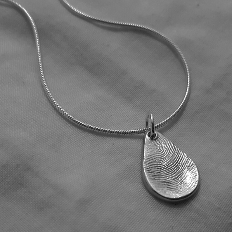 FINGERPRINT NECKLACE PENDANT Fingerprint Jewelry Etsy