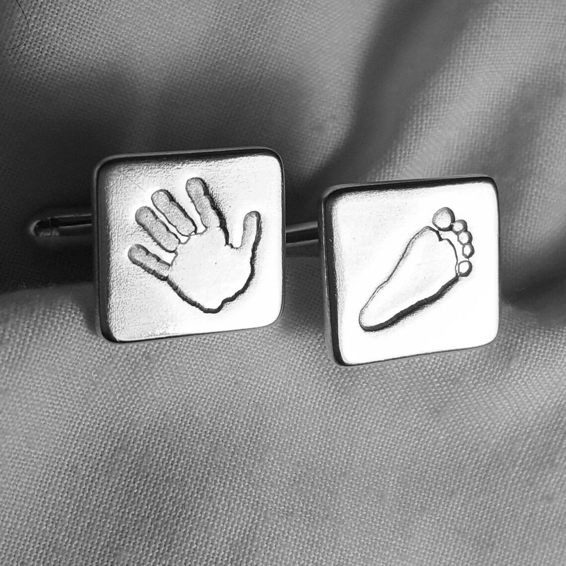 HANDPRINT CUFFLINKS Handprint Cuff Links Gifts for New Etsy