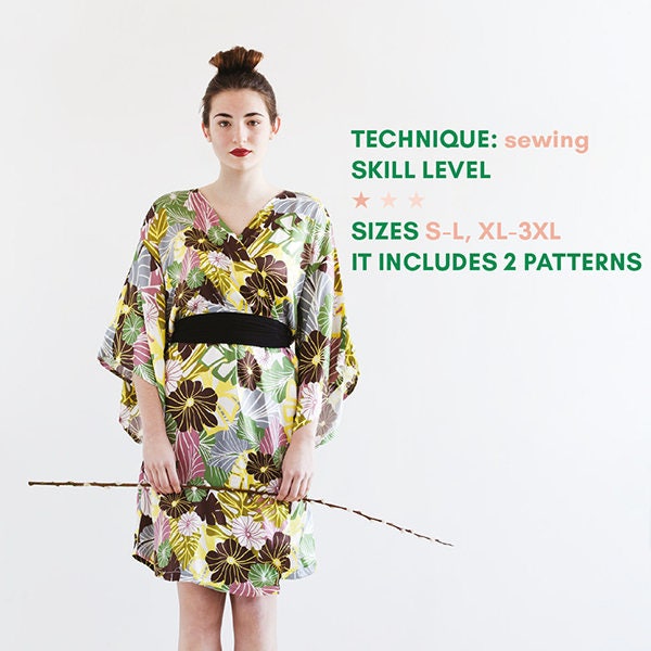 Kimono Patterns Bridal Robes Patterns Women Robe | Etsy