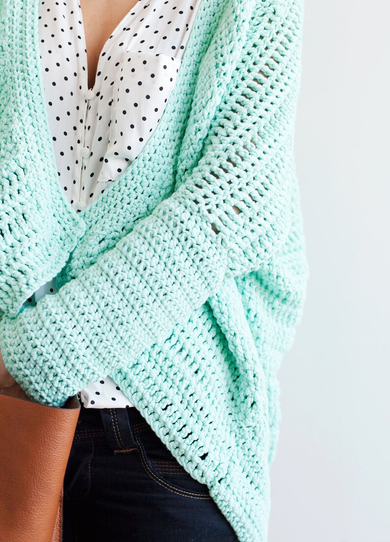 Mint Kimono Jacket Crochet PDF Pattern for Download Etsy